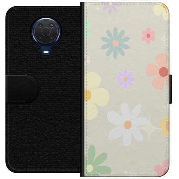 Plånboksfodral till Nokia G20 med fejdande blommor