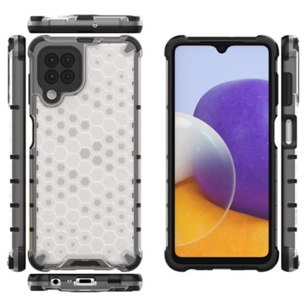 Galaxy A22 4G Mobilskal HoneyComb - Transparent
