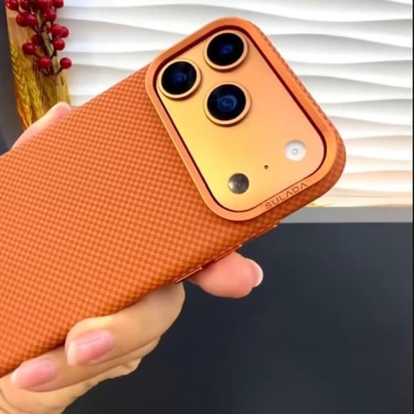 SULADA Mobilskal till iPhone 17 Pro Grid TextuRöd Orange