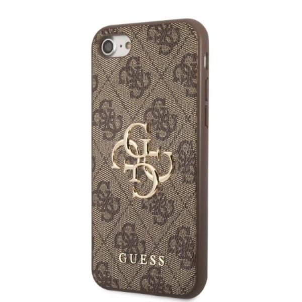 Guess iPhone 7/8/SE (2020/2022) Skal 4G Big Metal Logo - Brun