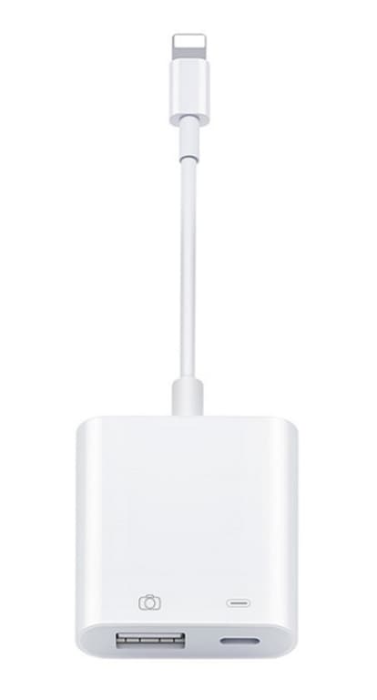 SiGN Lightning & USB Kamera Adapter 5V, 1A - Hvid Vit