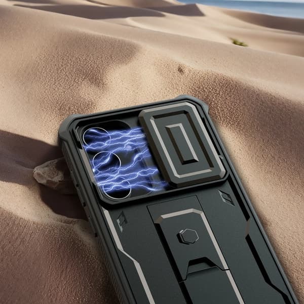 Tech-Protect Telefontaske til Galaxy S25 FE Kevlar Camplus - Sort Svart
