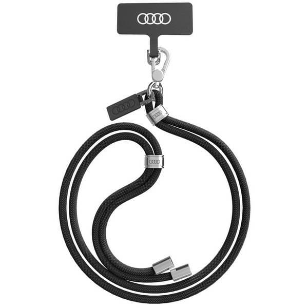 Audi bilrem Crossbody 120cm 6mm (AU-CBL6-R8/D1-BK) - Sort