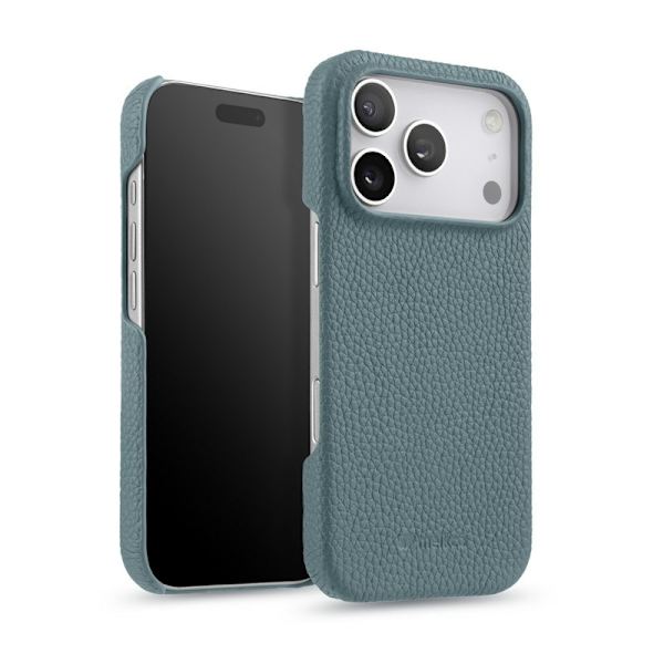 MELKCO Mobilskal till iPhone 17 Pro Max Äkta Läder PC Blå