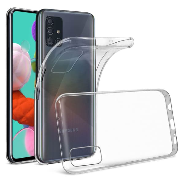 Samsung Galaxy A51 Cover Clear 2mm Blød Plast Transparent Transparent
