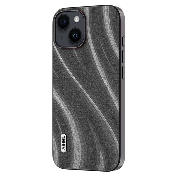 ABEEL Milky Way Mobilskal till iPhone 14 Plus PU Läder Grå