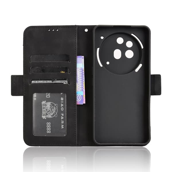 Nothing Phone (3a) Pro Plånboksfodral Läder - Svart Svart