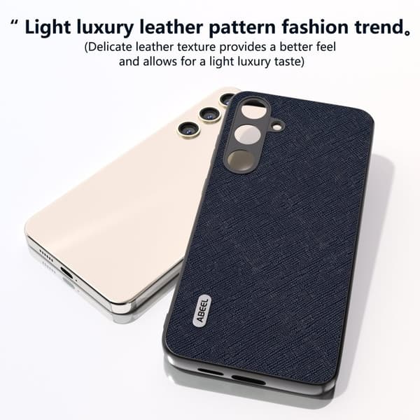 ABEEL Mobilskal till Samsung Galaxy S24+ Cross Texture Impact-Resistent Blå