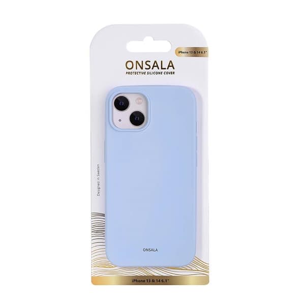 ONSALA iPhone 14 Plus Cover Silikon Chalk - Blå Blå