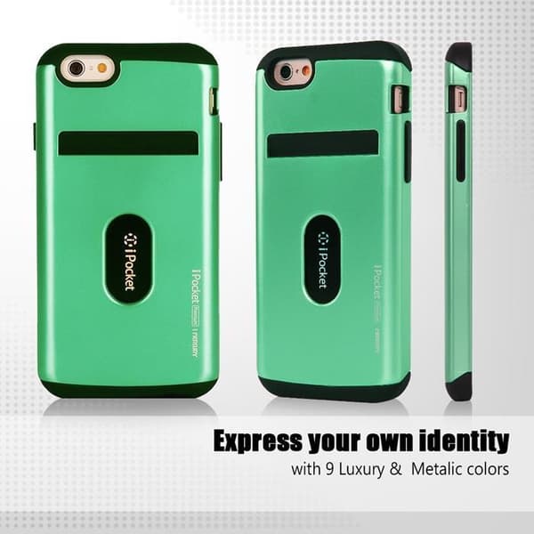 Mercury iPocket Premium Taske med kortplads til Apple iPhone 6 (S) Plus - Turkis Turkos