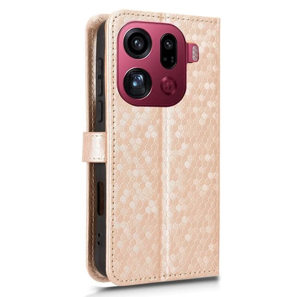 Oppo Find X9 Pro 5G Kortfack Plånboksfodral Konstläder - Roséguld