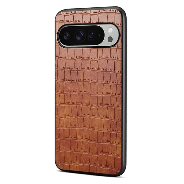 Mobilskal till Google Pixel 10 Pro XL Crocodile Texture - Brun Brun
