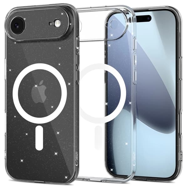 Tech-Protect Mobilskal till iPhone Air Magsafe Flexair - Glitter Transparent