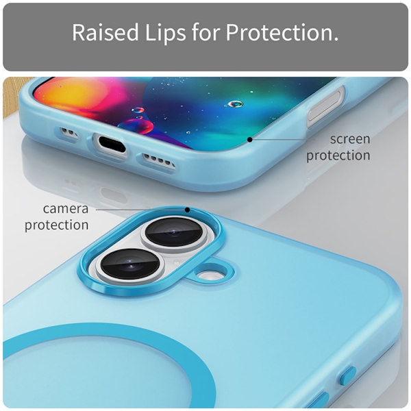 Mobilskal till iPhone 17 MagSafe Slim Matte Translucent - Blå Blå