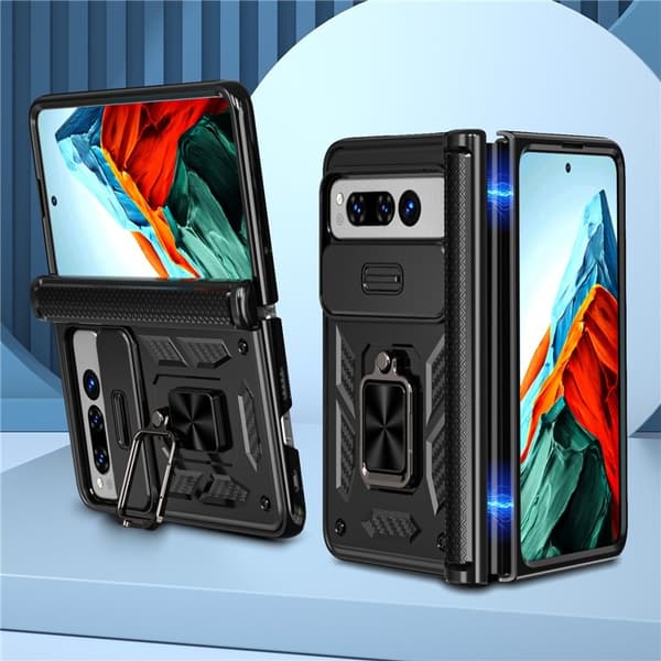 Mobilskal till Google Pixel Fold Kickstand Magnetic - Svart Svart