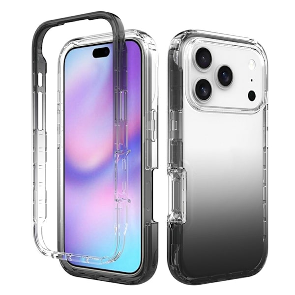Mobilskal till iPhone 17 Pro Max Gradient Färg PC + TPU Svart