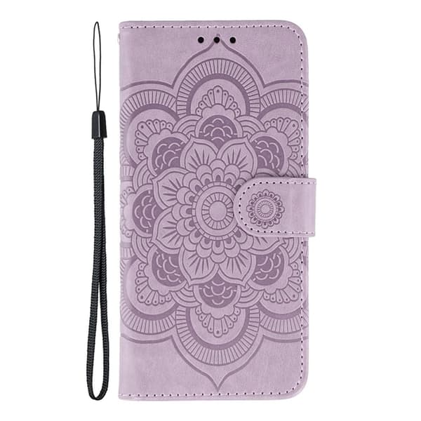 OnePlus 15 Plånboksfodral Mandala Imprinted Konstläder - Lila Lila