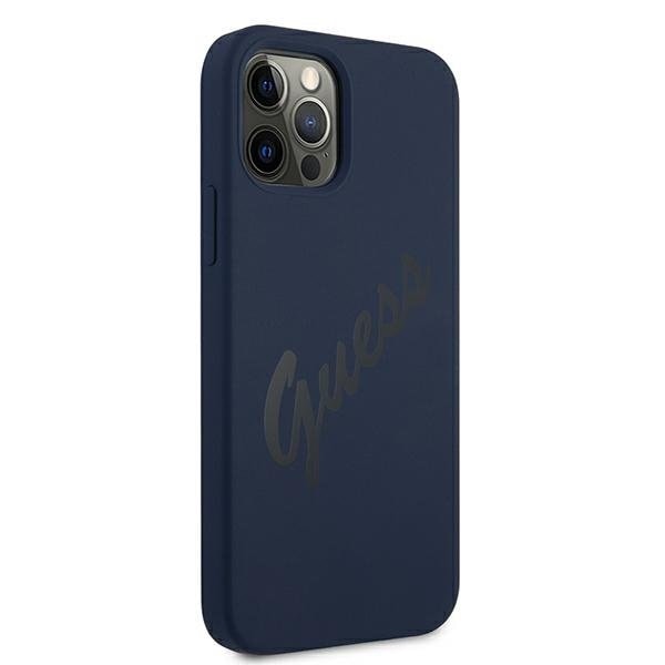 Guess iPhone 12 Pro Max Skal Script Vintage - Blå Blå