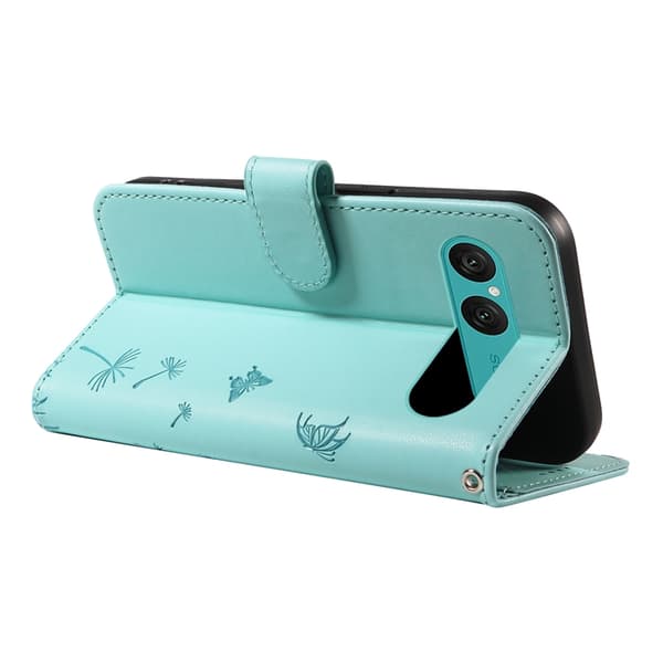 Sony Xperia 10 VII Plånboksfodral Strap Dandelion Konstläder - Grön Grön