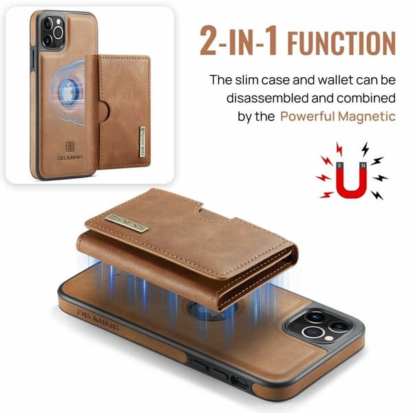 DG.MING M6 Series Mobilskal till iPhone 11 Pro Max Magnetiskt Brun