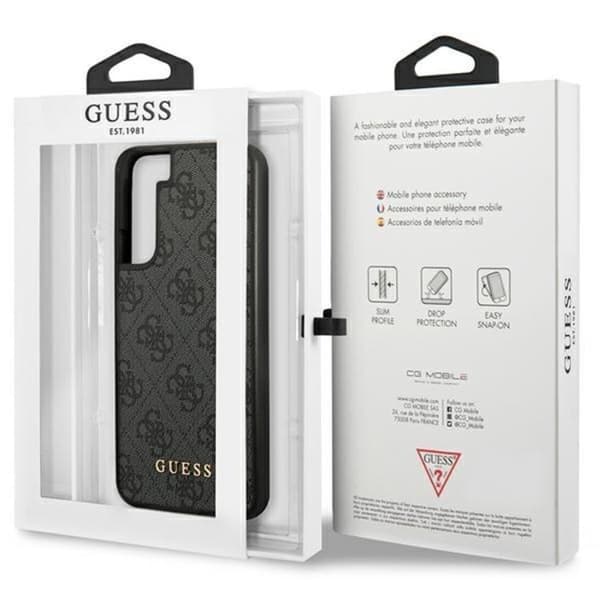 Guess Galaxy S24 Ultra Mobilskal 4G Metal Guld Logo - Sort Black