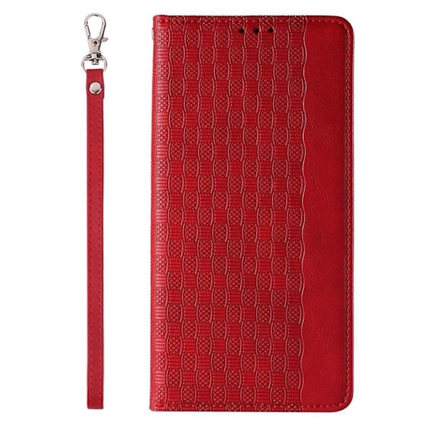 Galaxy S23 Plus Plånboksfodral Magnet Strap - Röd