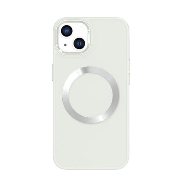 BOOM iPhone 14 Plus Skal Magsafe Liquid Silicone - Ljus Pistachio Vit