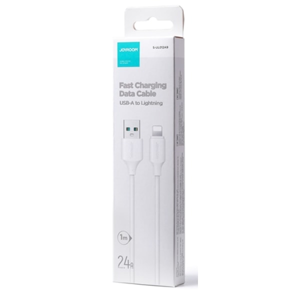 Joyroom USB-A till Lightning kabel 1m - Vit Vit