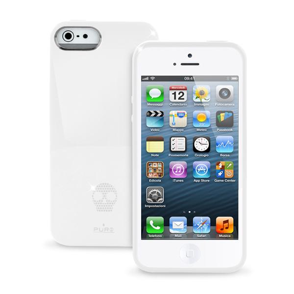Puro Apple iPhone 5 / 5S / SE Skull cover - Vit White