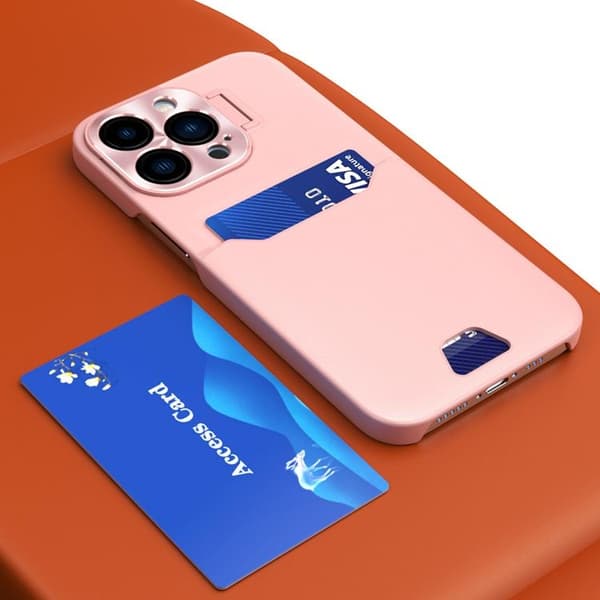 Galaxy S23 Mobilcover Kortholder Læder Kickstand - Rosa Rosa