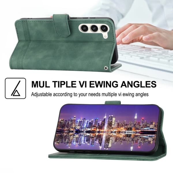 DIERFENG DF-03 Plånboksfodral till Samsung Galaxy S23+ - Konstläder - Grön