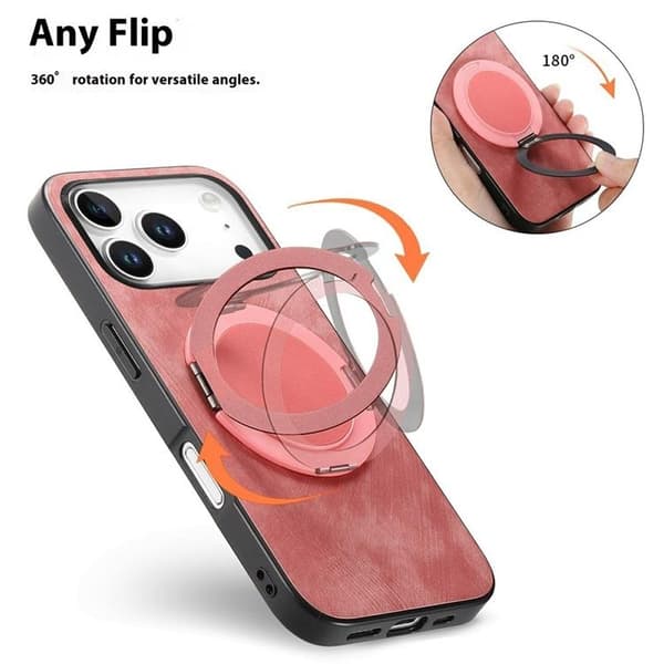 Mobilskal till iPhone 17 Pro Rotating Kickstand - Rosa Rosa