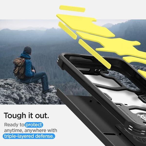 Spigen Galaxy S24 Mobilskal Tough Armor - Sort Svart