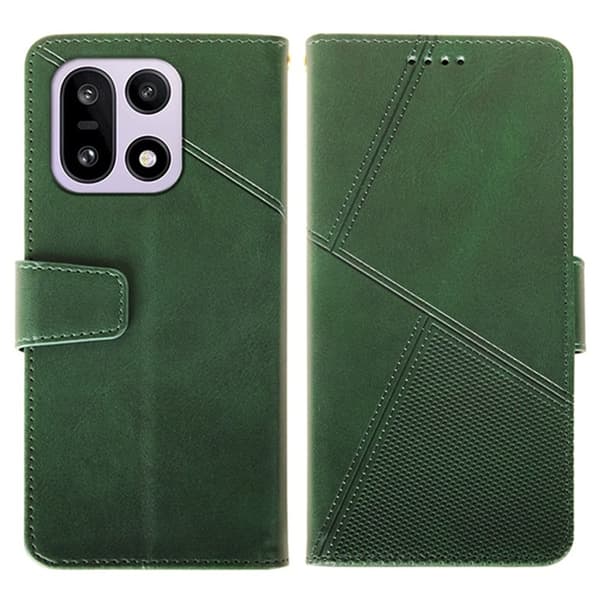 IDEWEI OnePlus 15 5G Plånboksfodral Calf Texture Konstläder - Grön Grön