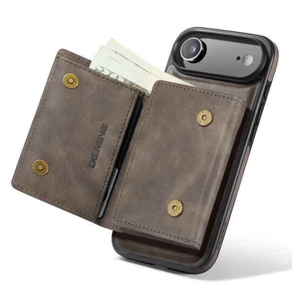 DG.MING M6 Series iPhone Air Plånboksfodral Magnetiskt Brun