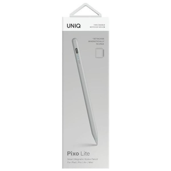 Uniq Stylus Pen kotelolla Pixo Lite - liituharmaa