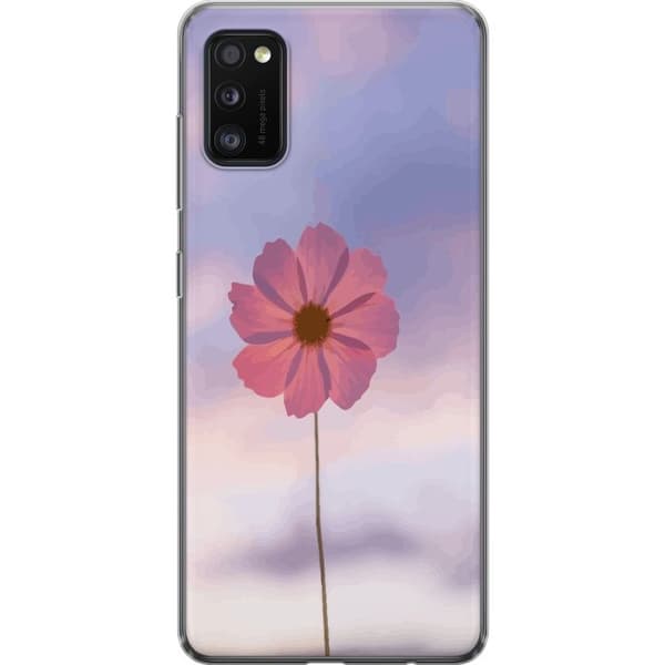 Mobilcover til Samsung Galaxy A41 med lyserød blomst