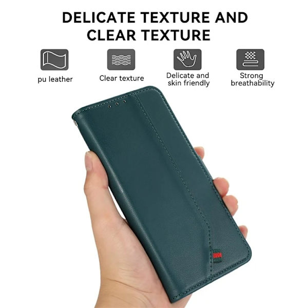 Sony Xperia 1 VII Plånboksfodral RFID-Skydd Konstläder - Grön