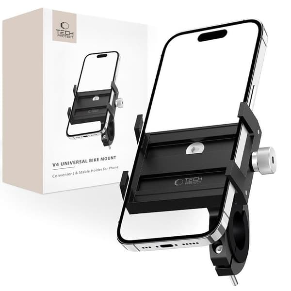 Tech-Protect V4 Universal Cykelholder - Sort Svart