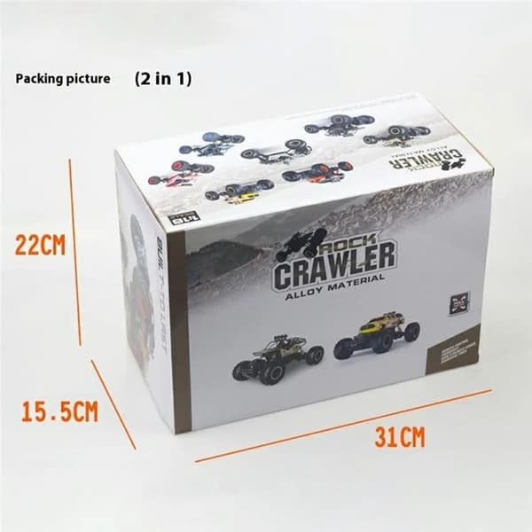 RC Lastbil Legering Rock Crawler Klättring Bil Leksak - Svart