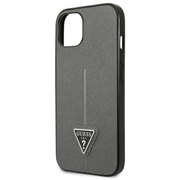 Guess iPhone 13 Mini Skal Saffiano Triangle Logo - Silver