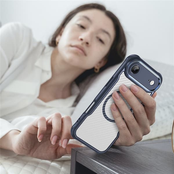 Mobilskal till iPhone Air MagSafe Carbon Fiber - Blå Blå