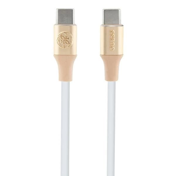 Guess USB-C til USB-C Kabel 1.5m Ebossed Logo - Guld Guld