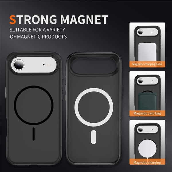 Mobilskal till iPhone Air MagSafe PC + TPU Shockproof - Svart Svart