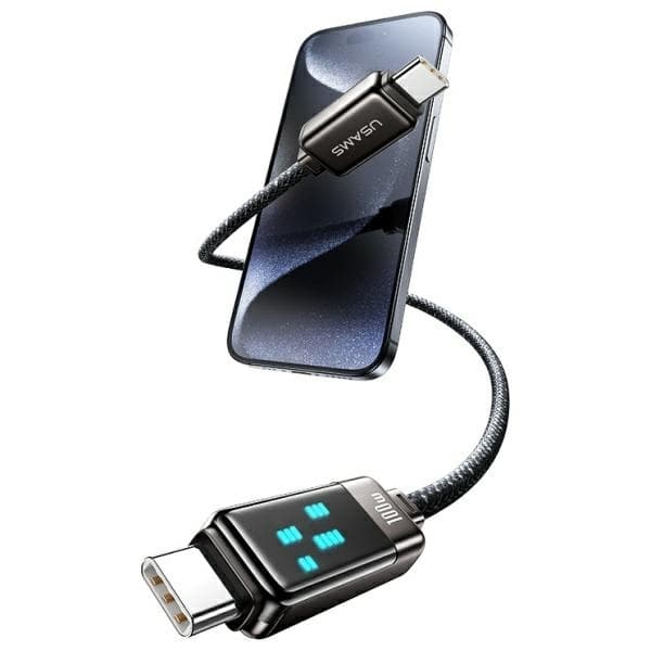 USAMS Meteor Series USB-C/USB-C Kabel 100W 1,2 m SJ744USB0 – Silver