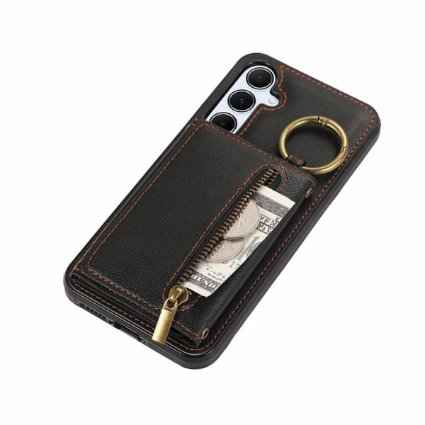 Plånboksfodral för Samsung Galaxy S26 Konstläder Kickstand - Svart