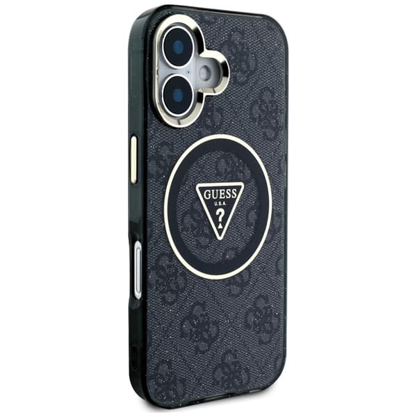 Guess Telefontaske til iPhone 16 Magsafe Glitter - Sort Svart