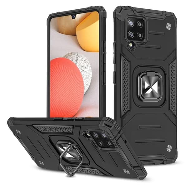 Wozinsky Ring Armor Skal Galaxy A42 - Musta Black