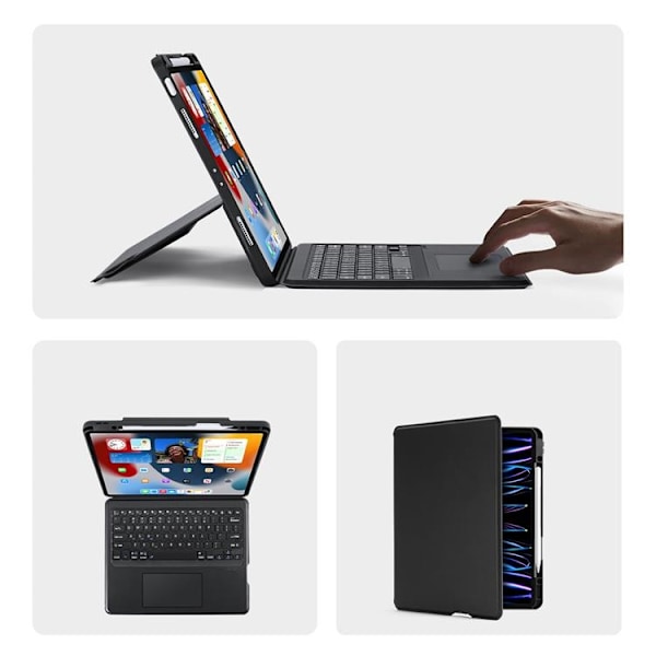 Dux Ducis iPad Pro 12.9 Skal Keyboard Bluetooth DK Series Svart