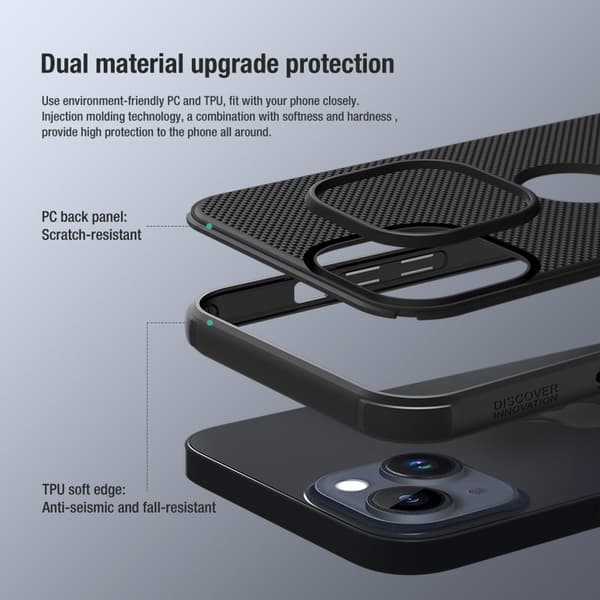 NILLKIN Super Frosted Shield Pro Mobilskal till iPhone 15 Blå